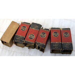 Vtg 1940s RCA Radiotron Ham Radio Tube 1A3 MR USArmy Military in Original Box